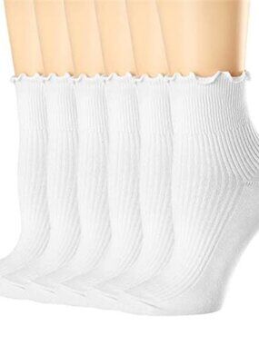 Women Ruffle Socks Cotton Ankle Socks Lace Frilly Cute Breathable Socks